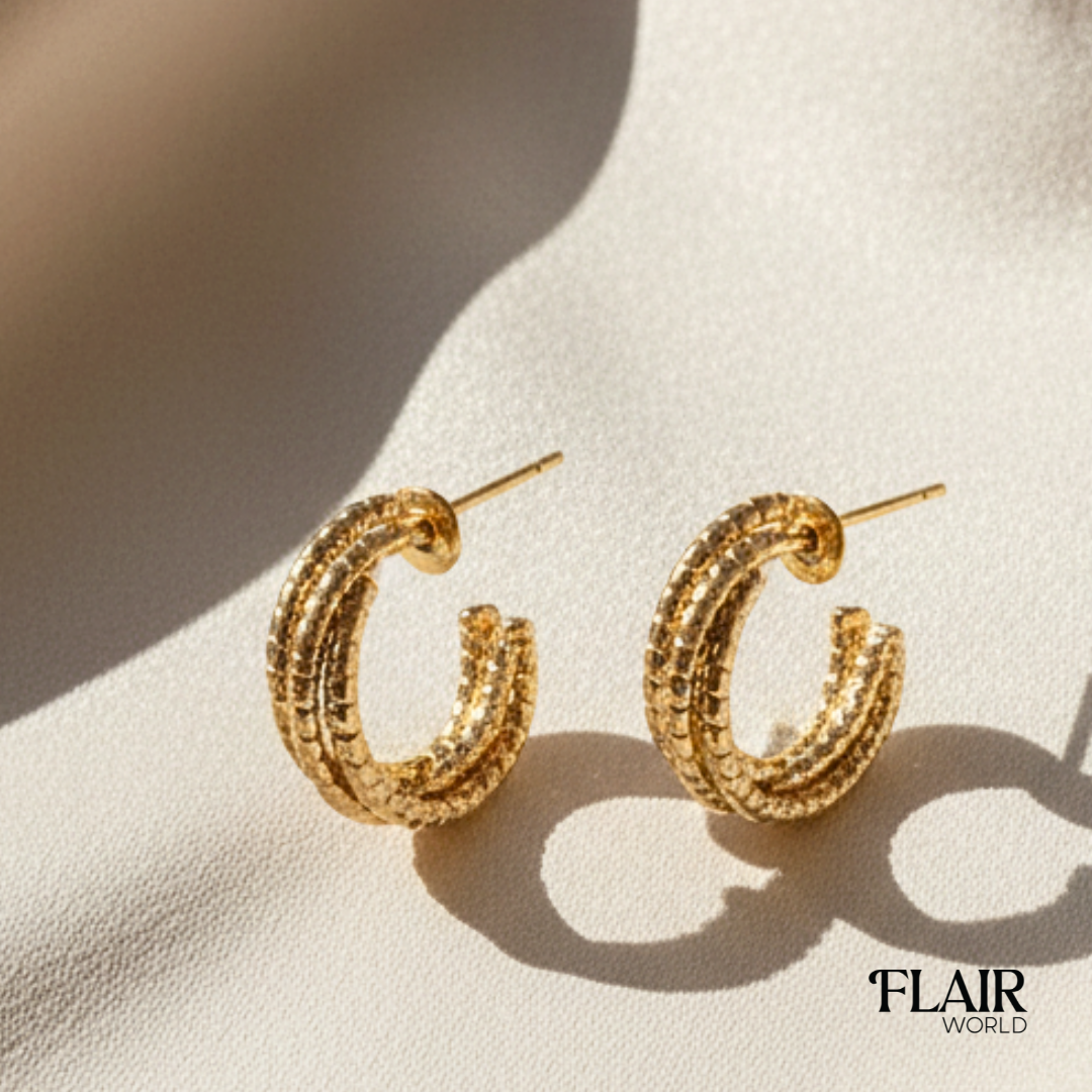 Sienna Gold Round Hoops