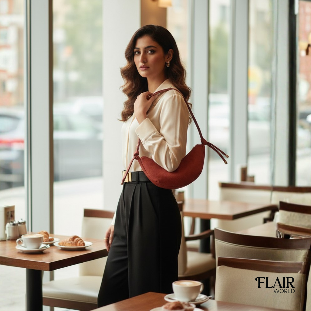 Hannah Maroon Boat Bag