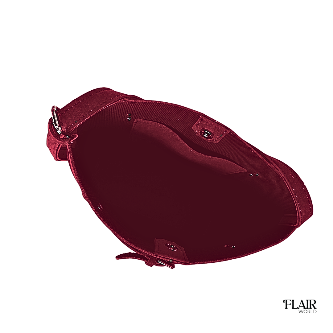 Christy Maroon Bucket Tote Bag