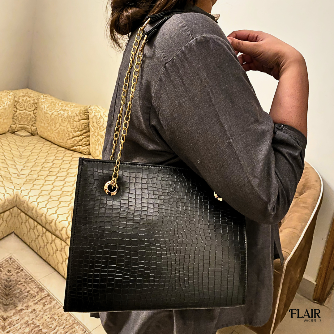 Manila Black Shoulder Bag