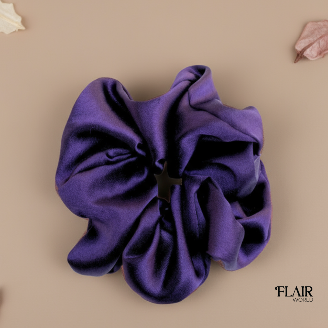 Purple Silk Scrunchie