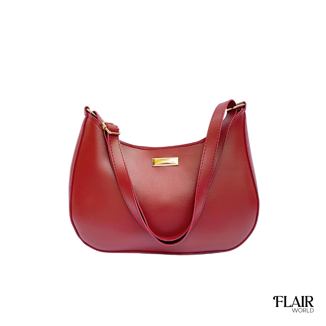 Daphne Maroon Hobo Bag