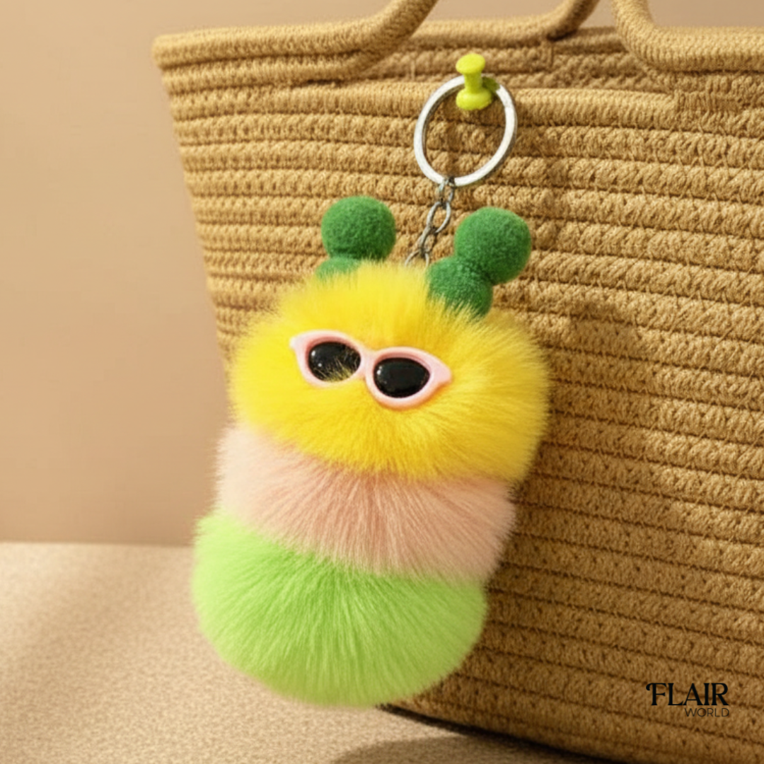 Yellow Caterpillar Bag Charm