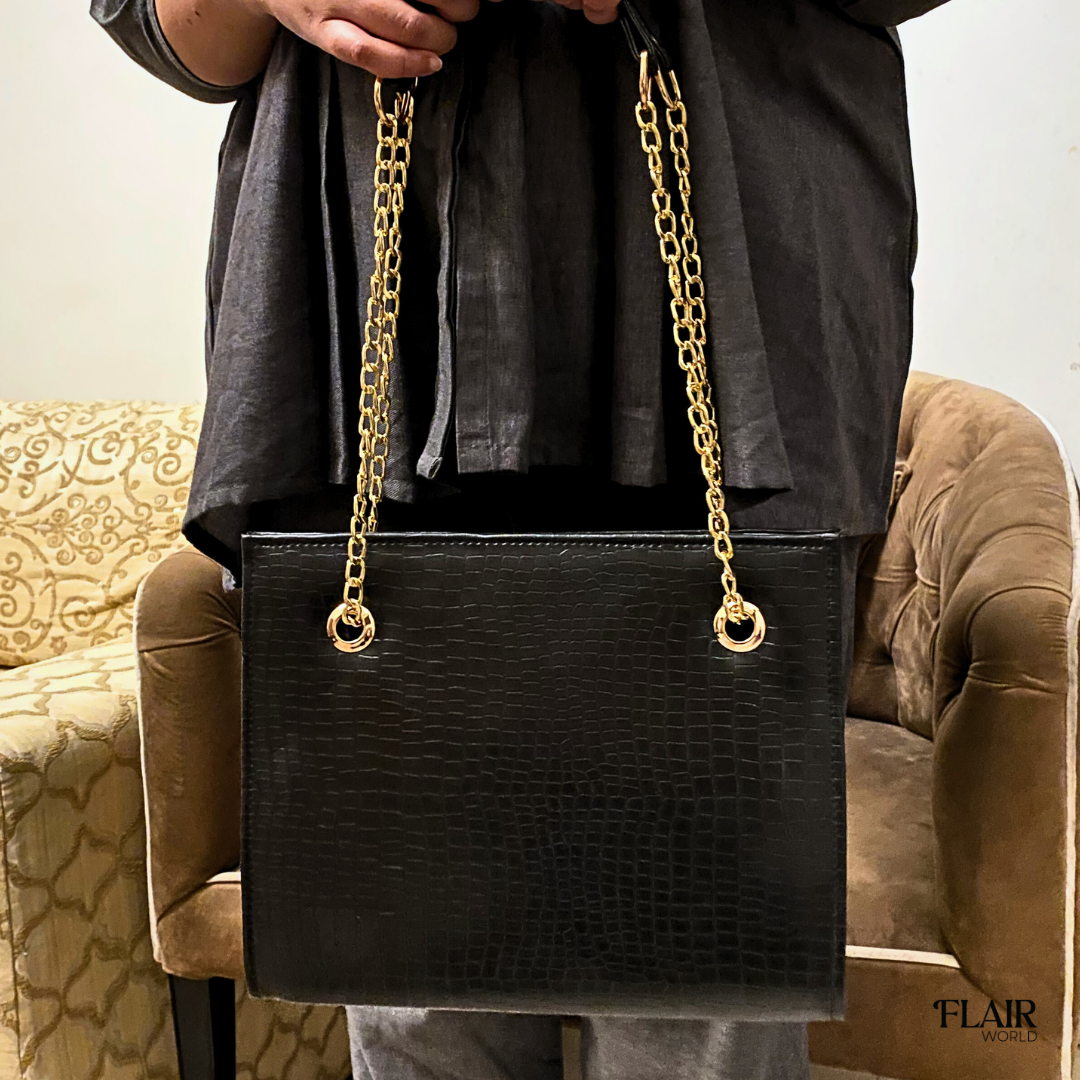 Manila Black Shoulder Bag