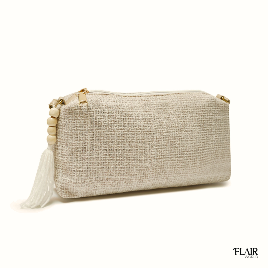 Ellen Beige Baguette Jute Bag