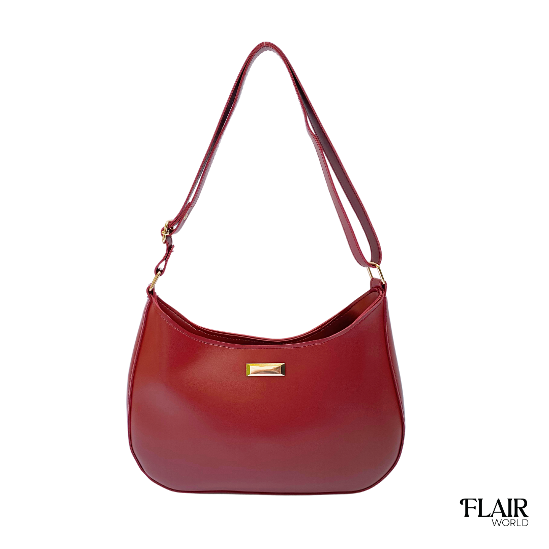Daphne Maroon Hobo Bag