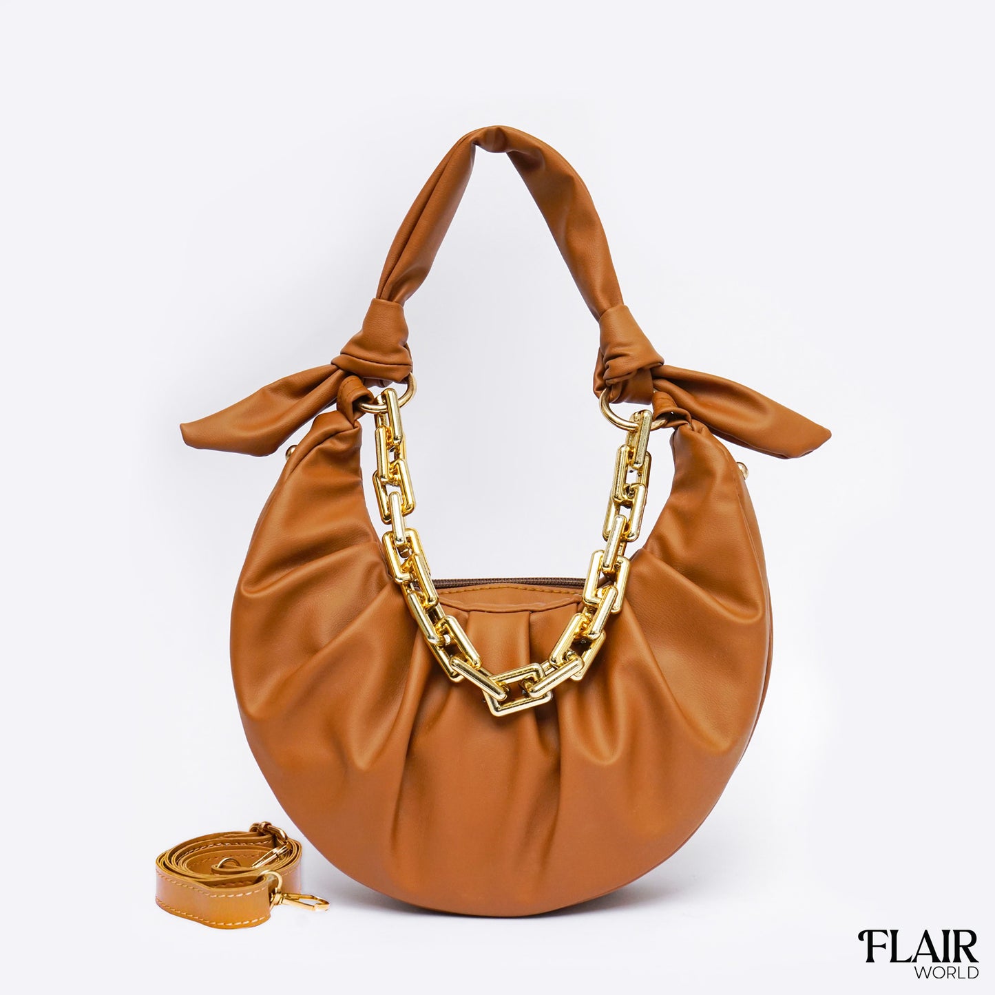 Grace Brown Hobo Bag