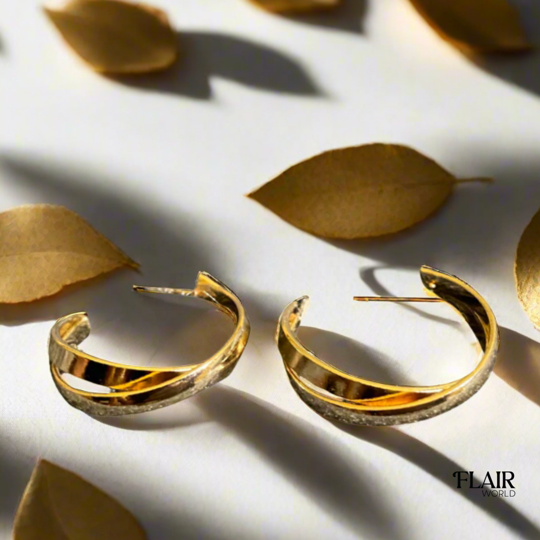 Gold Tangled Hoops