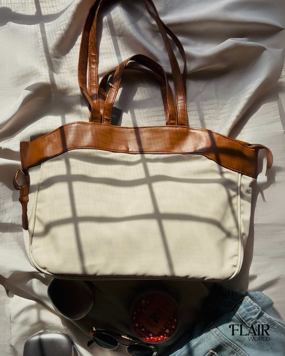 Alba Cream Tote Bag