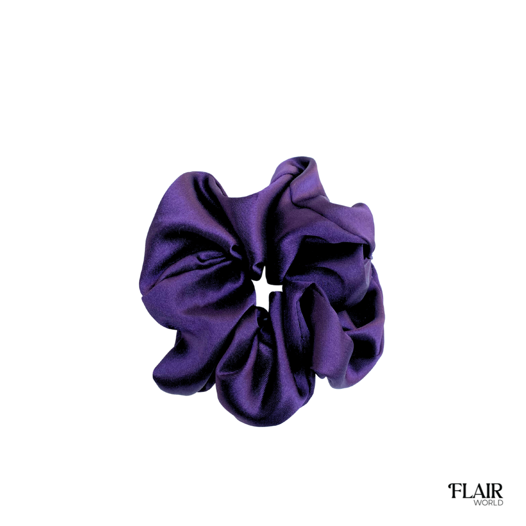 Blue Silk Scrunchie