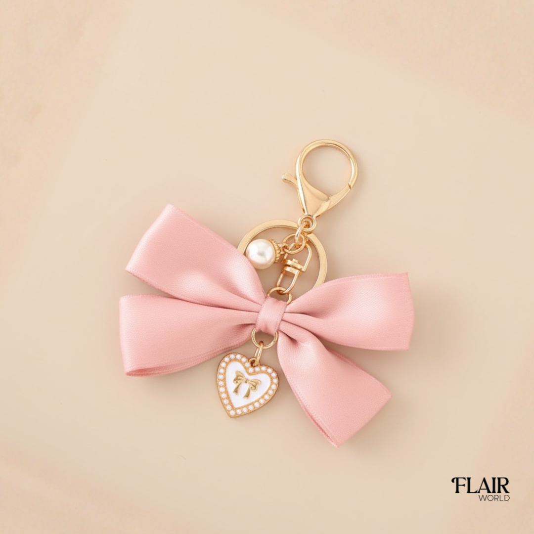 Pink Bow Tie Bag Charm