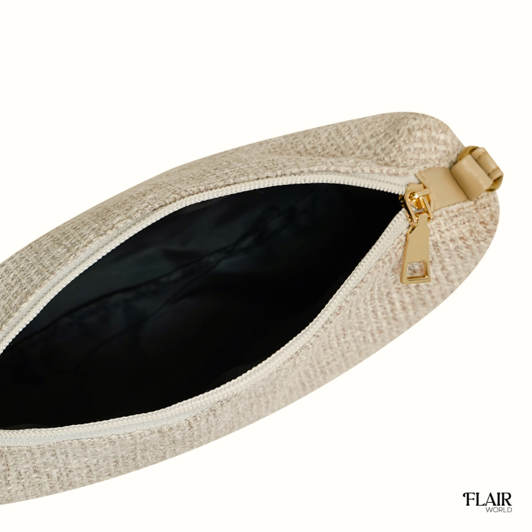 Ellen Beige Baguette Jute Bag