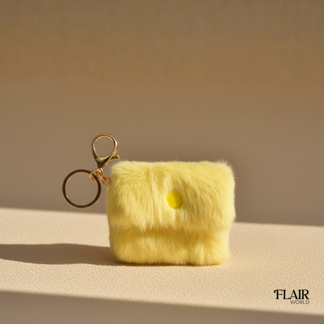 Yellow Mini Pouch Key Chain