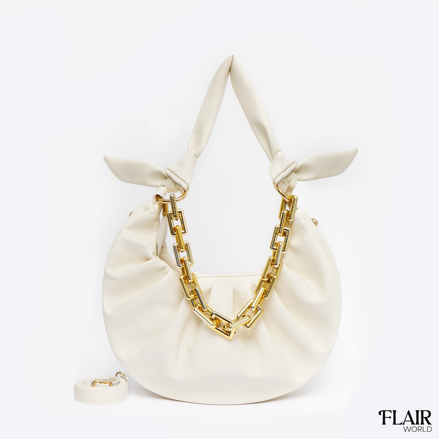 Grace Cream Hobo Bag