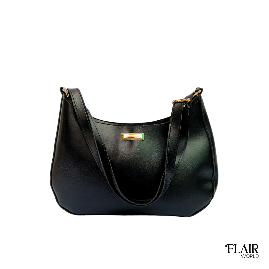 Daphne Black Hobo Bag