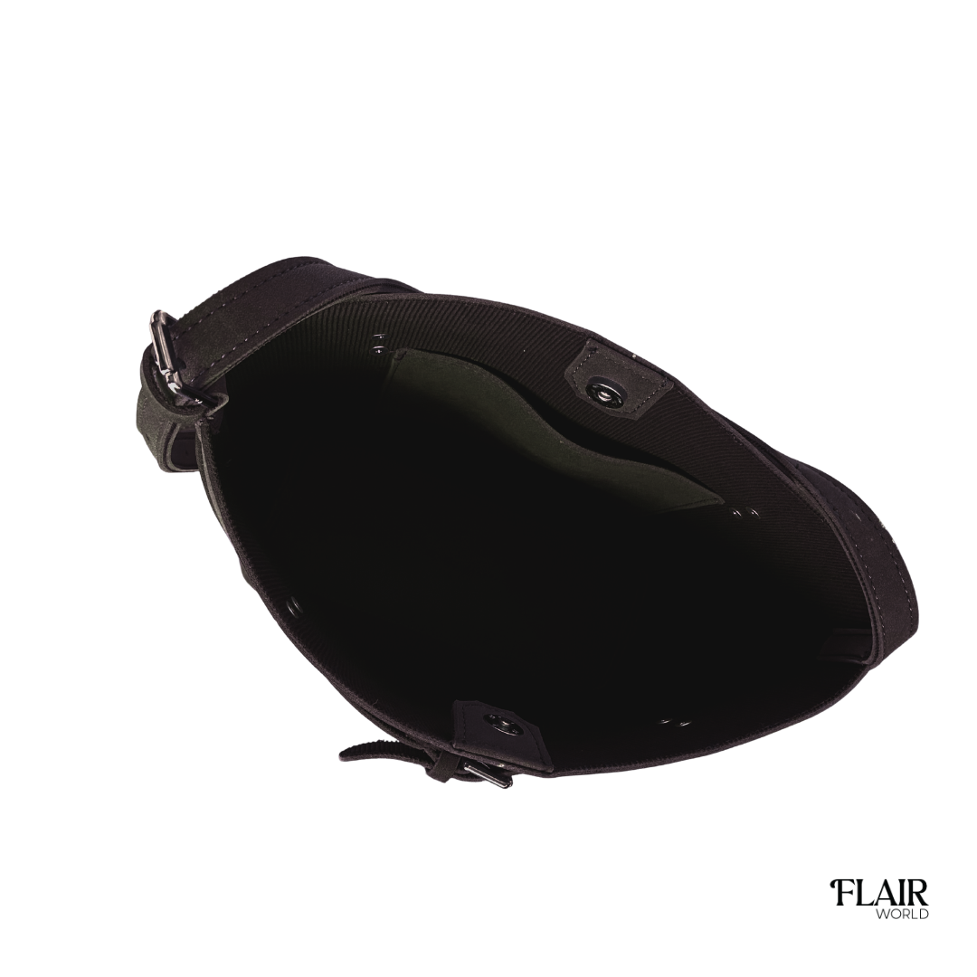 Christy Black Bucket Tote Bag