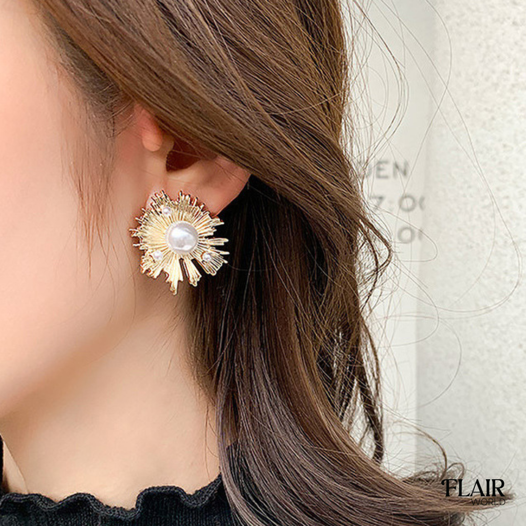 Pearl Flower Studs