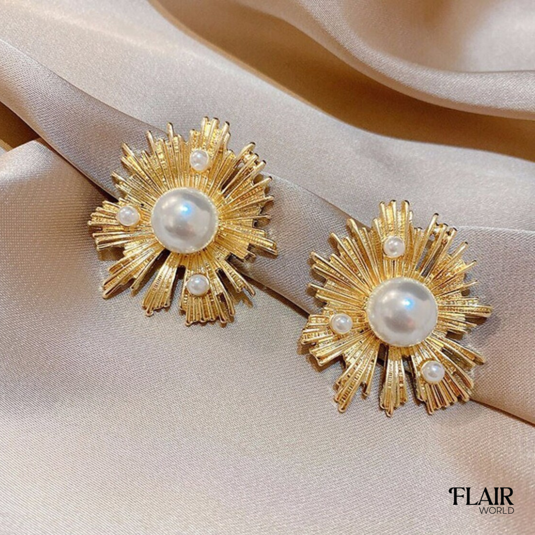 Pearl Flower Studs