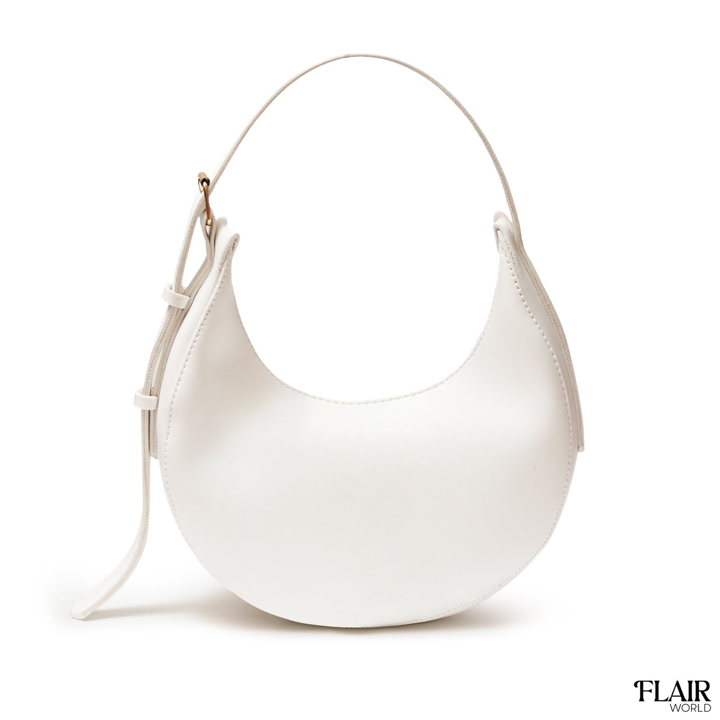 Claudia White Hobo Bag