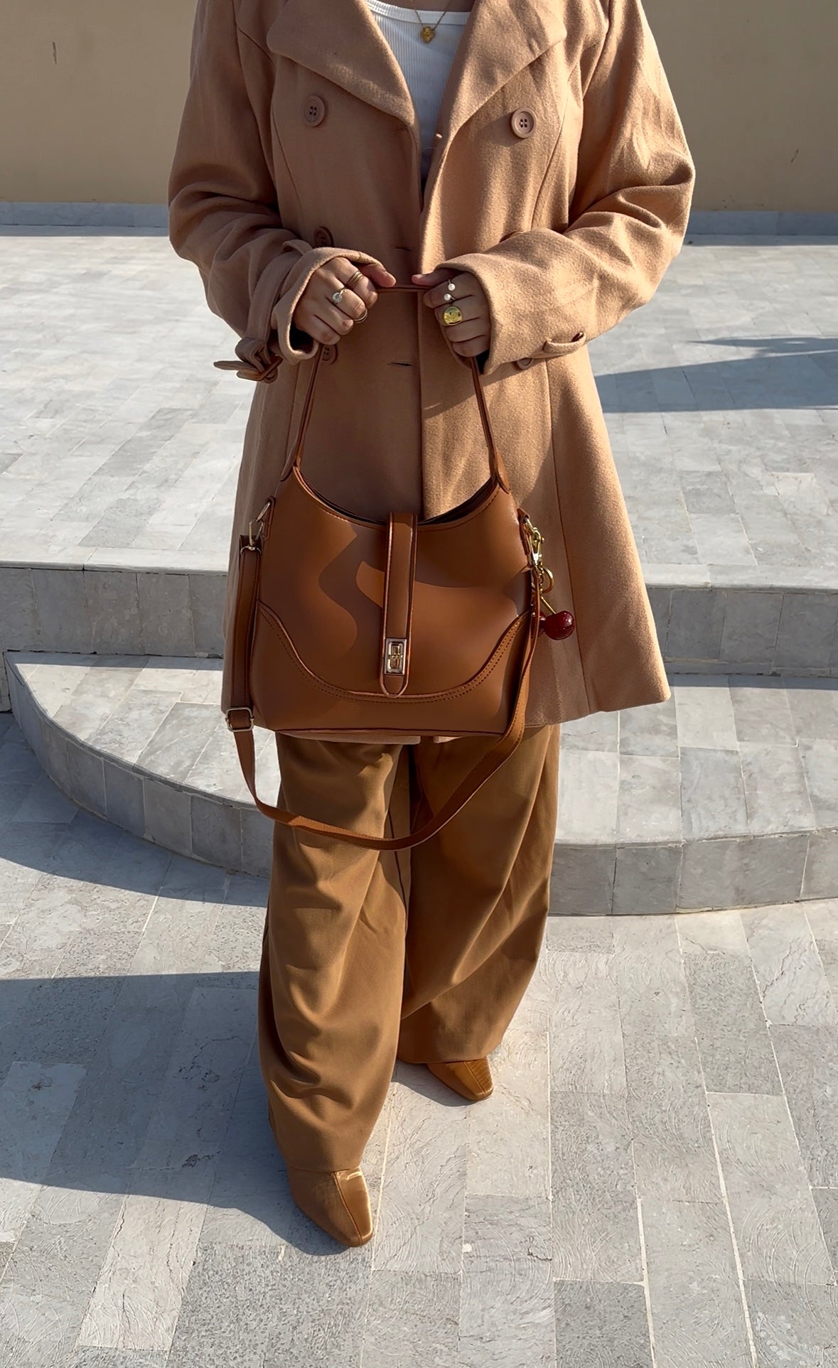 Mona Brown Hand Bag