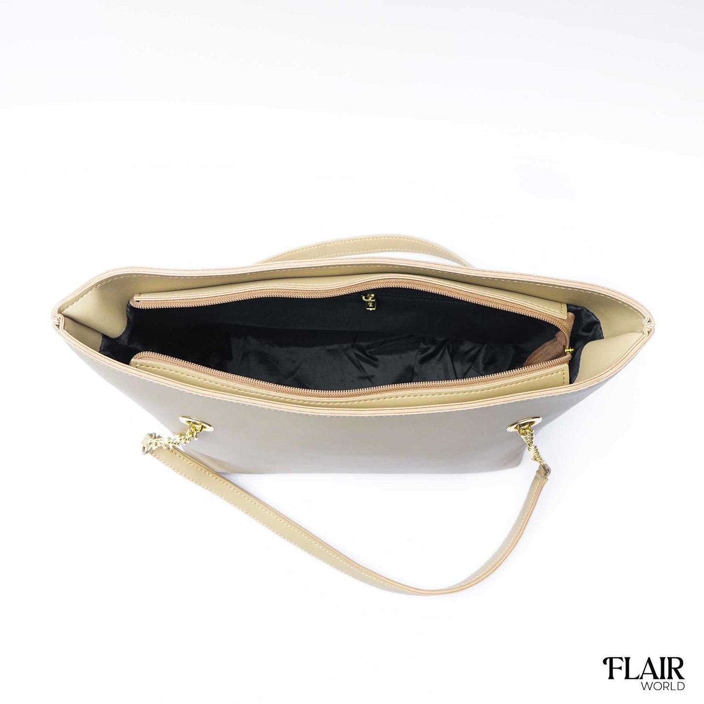 Octagon Beige Tote Bag