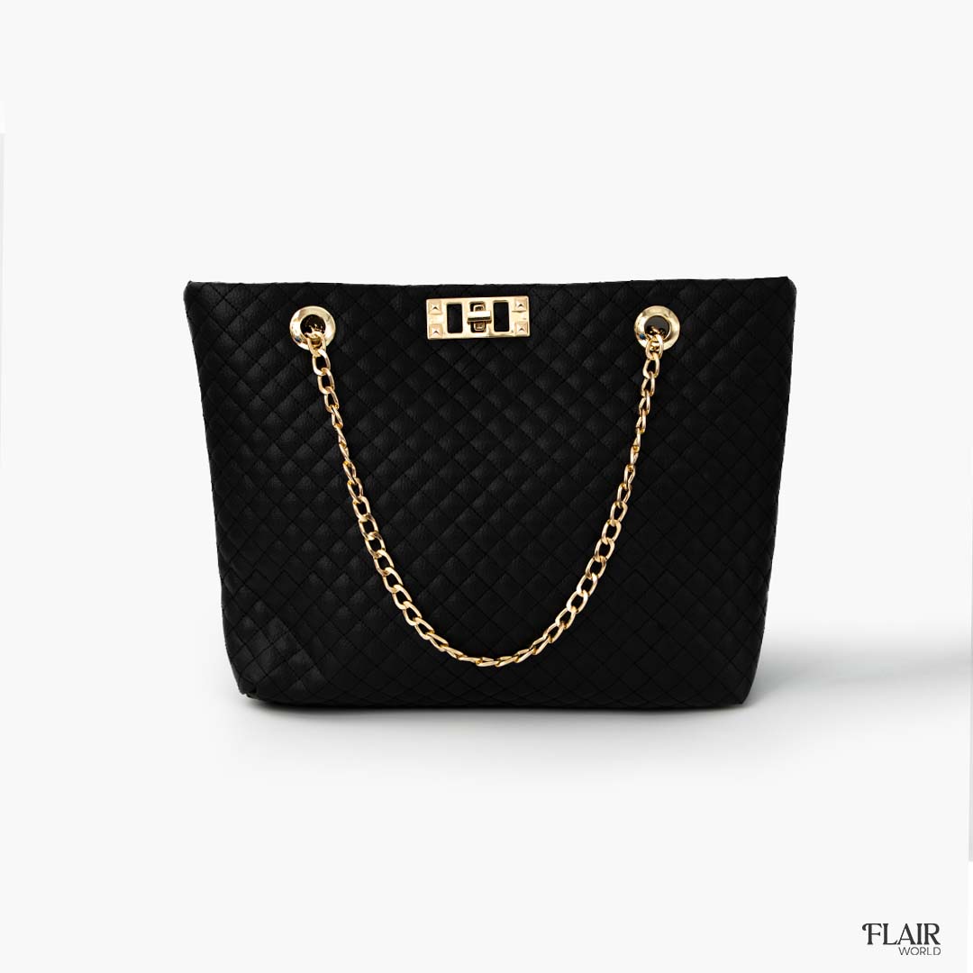 Pentagon Black Shoulder Bag