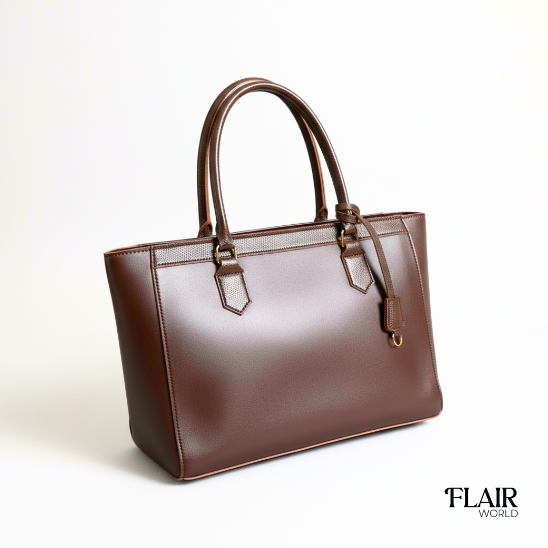Caira Dark Brown Tote Bag