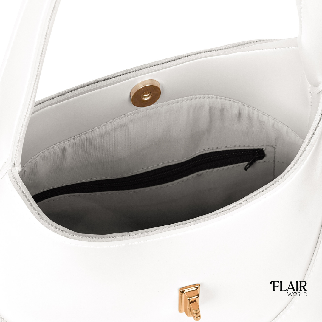 Mona White Hand Bag