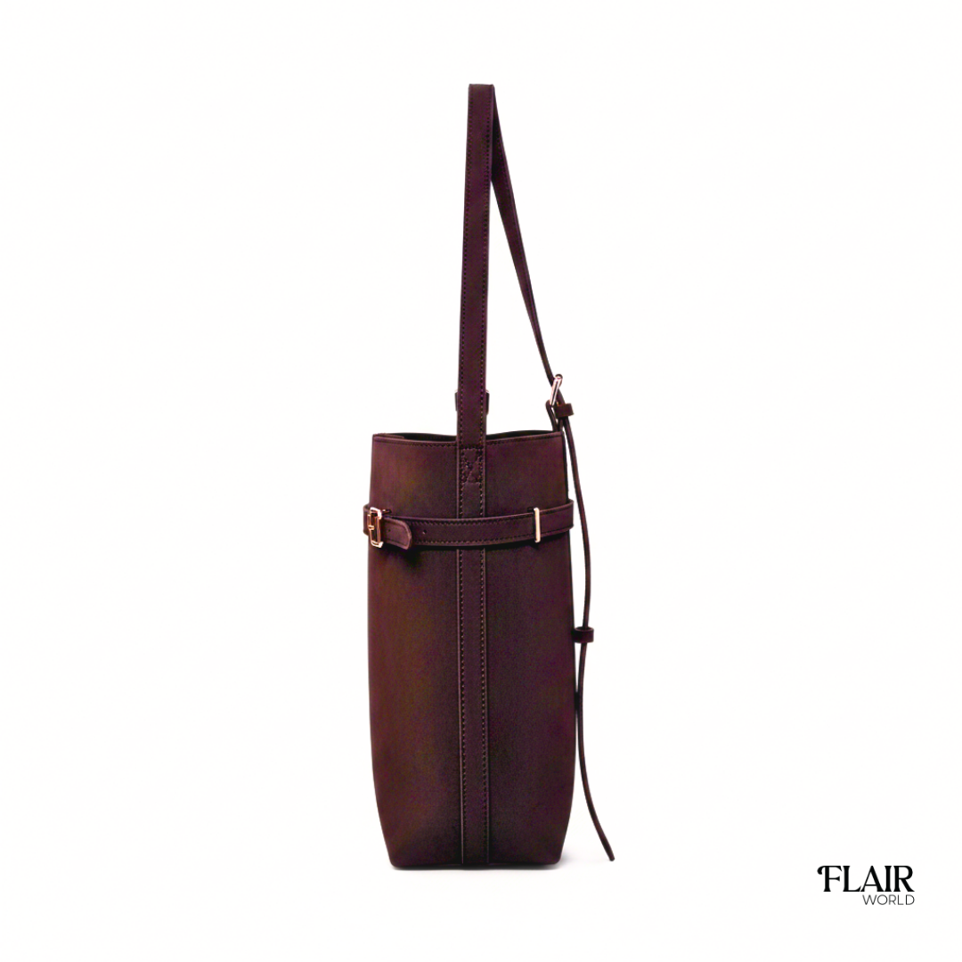 Christy Dark Brown Bucket Tote Bag