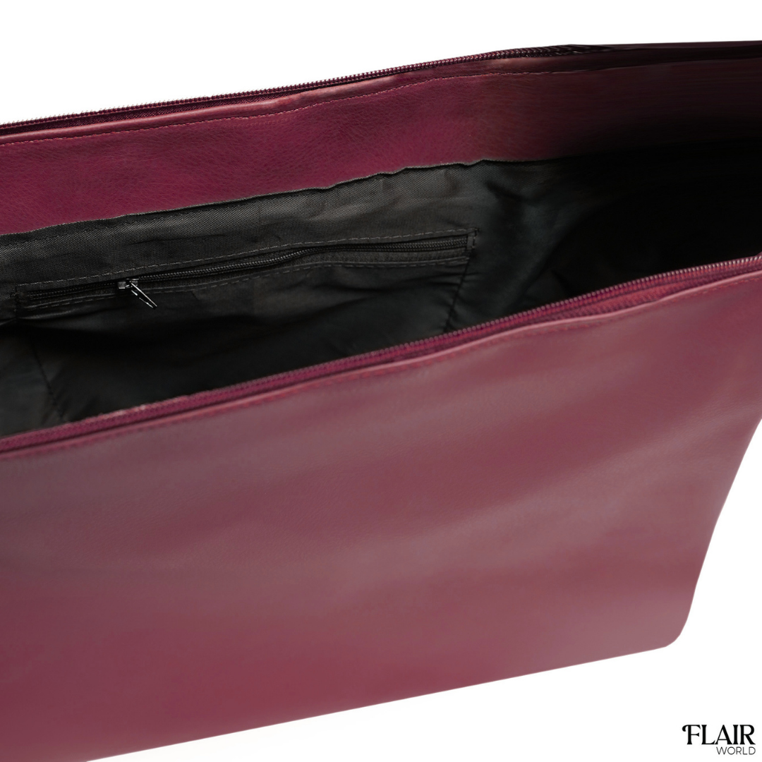 Isabella Burgundy Slouch Tote Bag