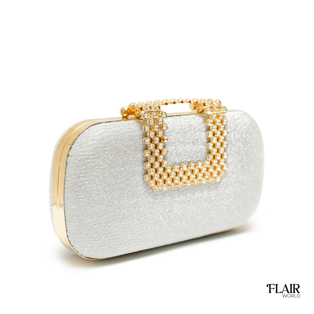 Ashley Silver Clutch