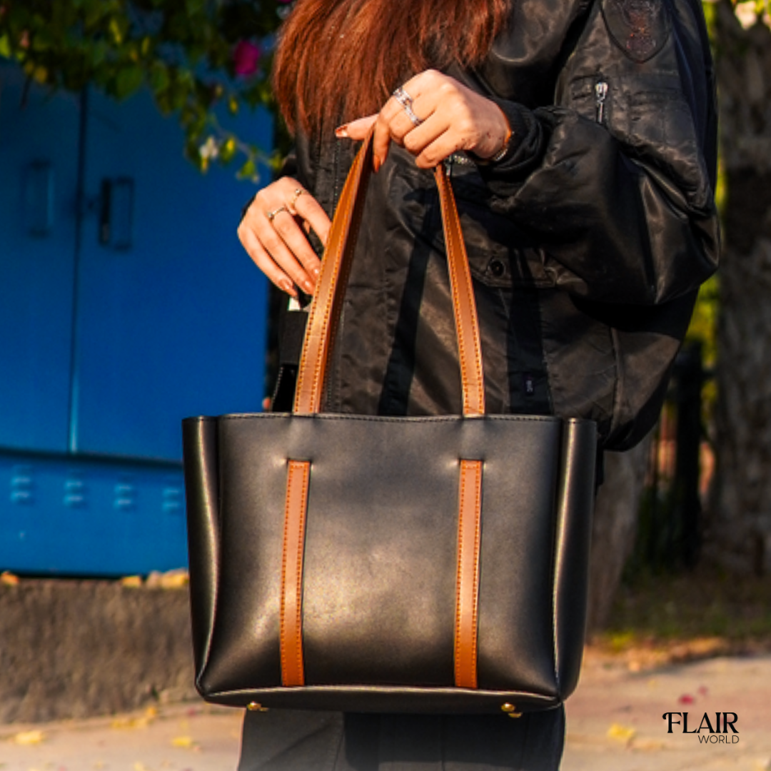 Alicia Black Tote Bag