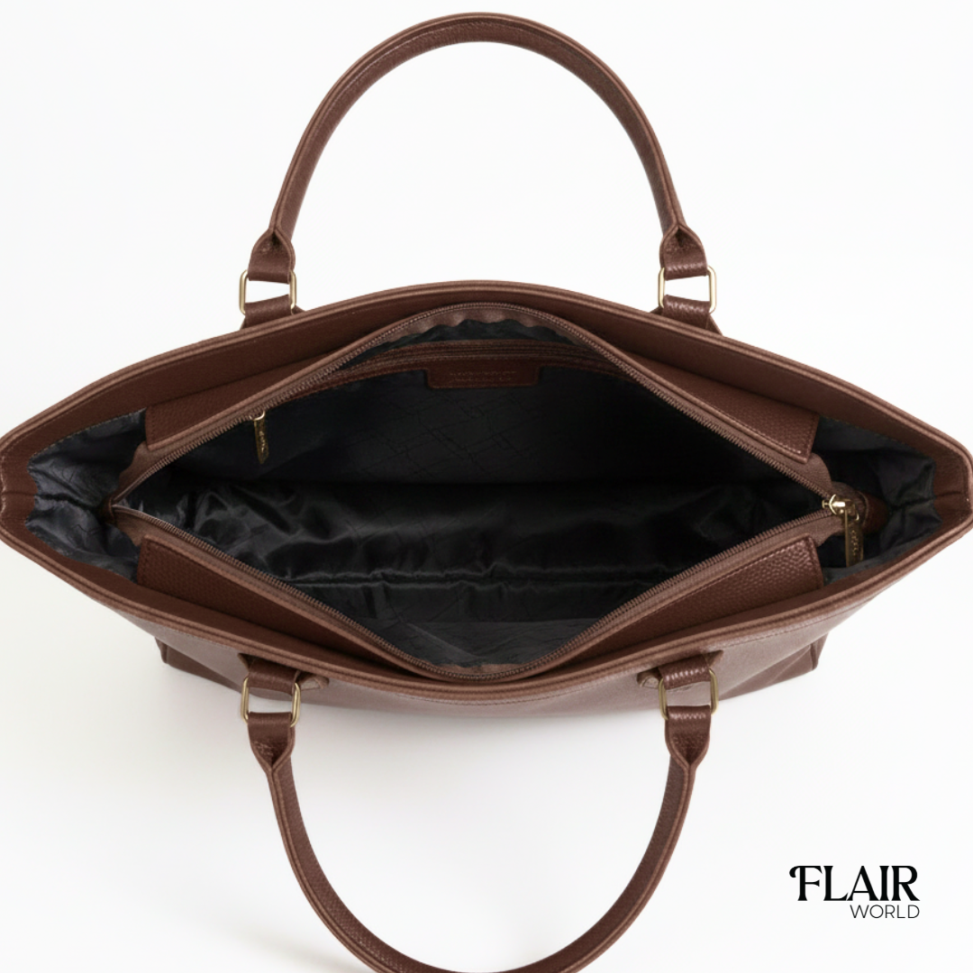 Caira Dark Brown Tote Bag