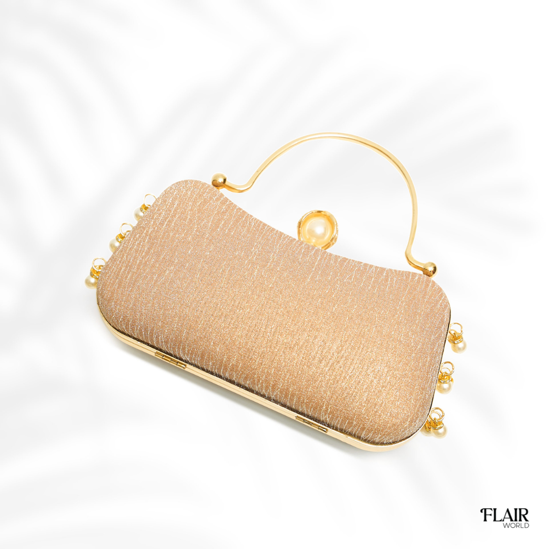 Leena Golden Clutch