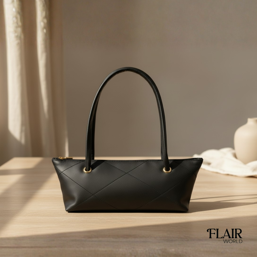 Rosemund Black Shoulder Bag