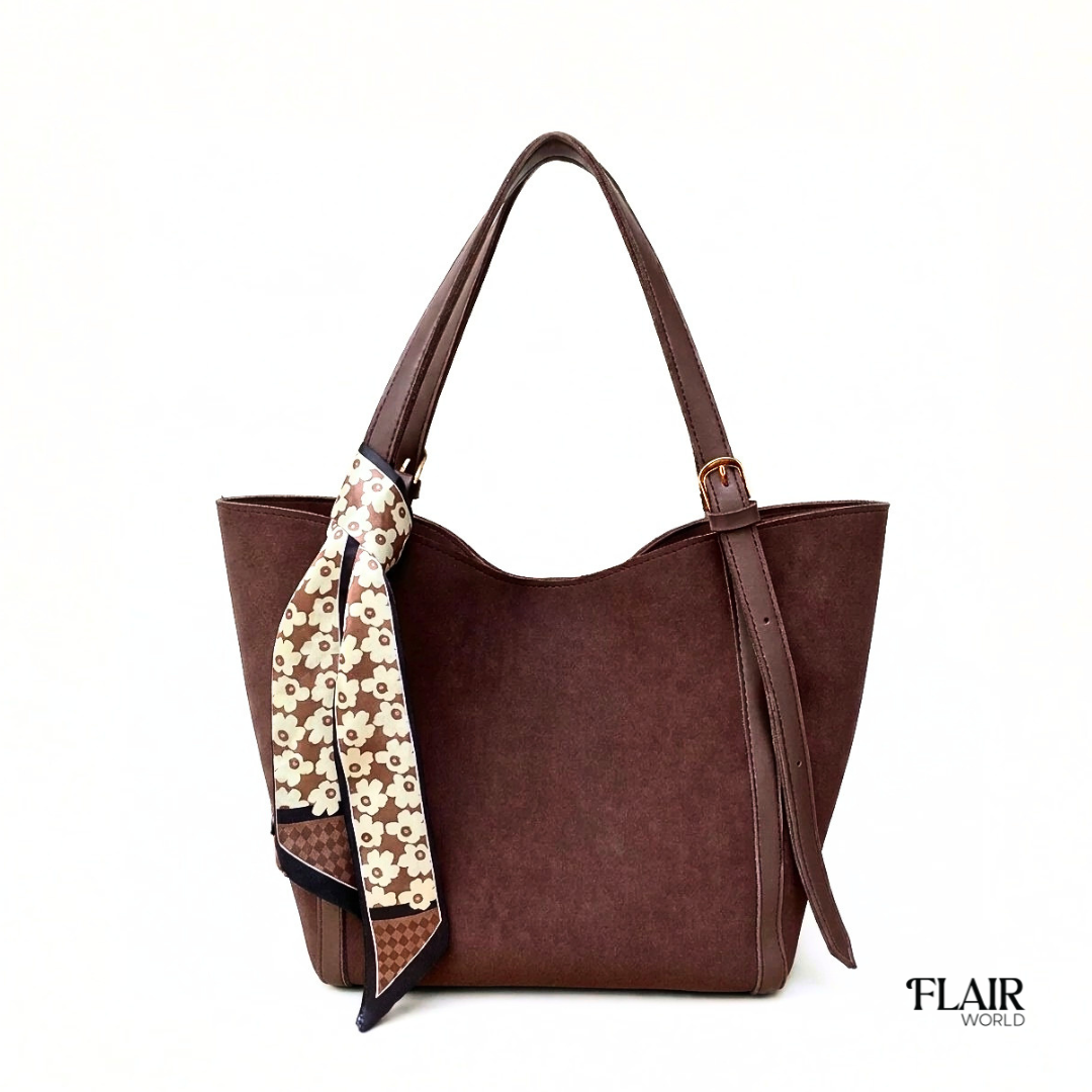 Caroline Espresso Tote Bag