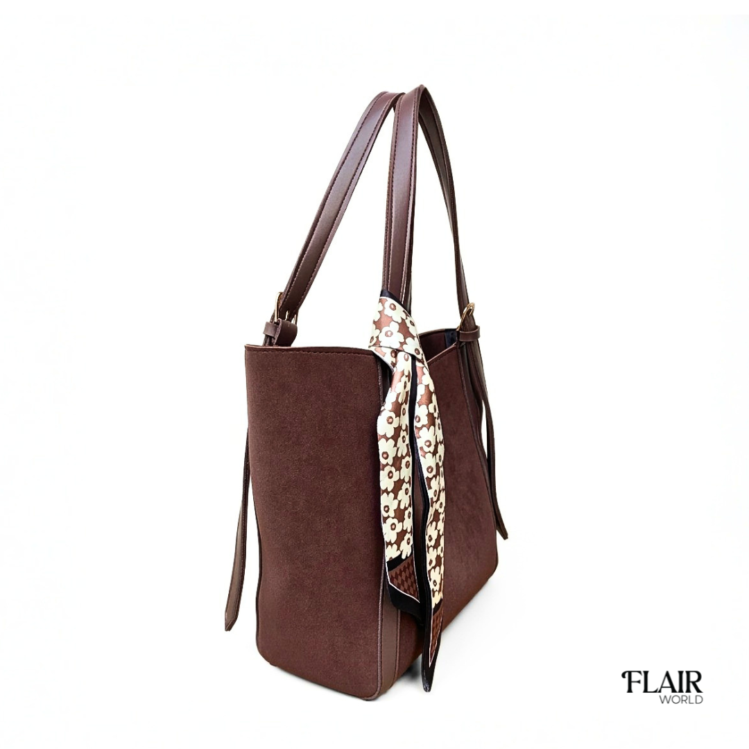 Caroline Espresso Tote Bag