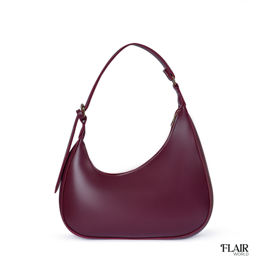 Alanna Maroon Hobo Bag