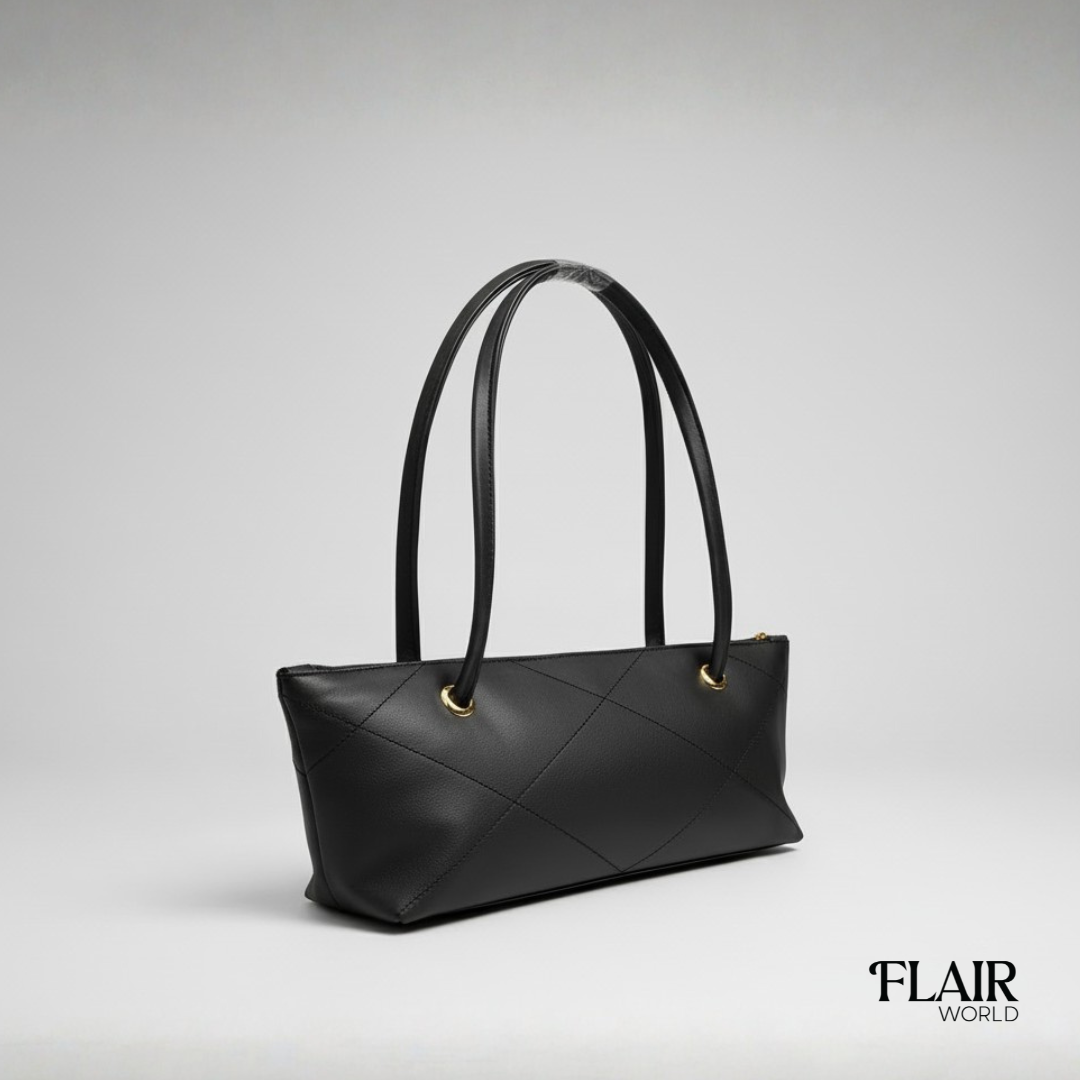 Rosemund Black Shoulder Bag