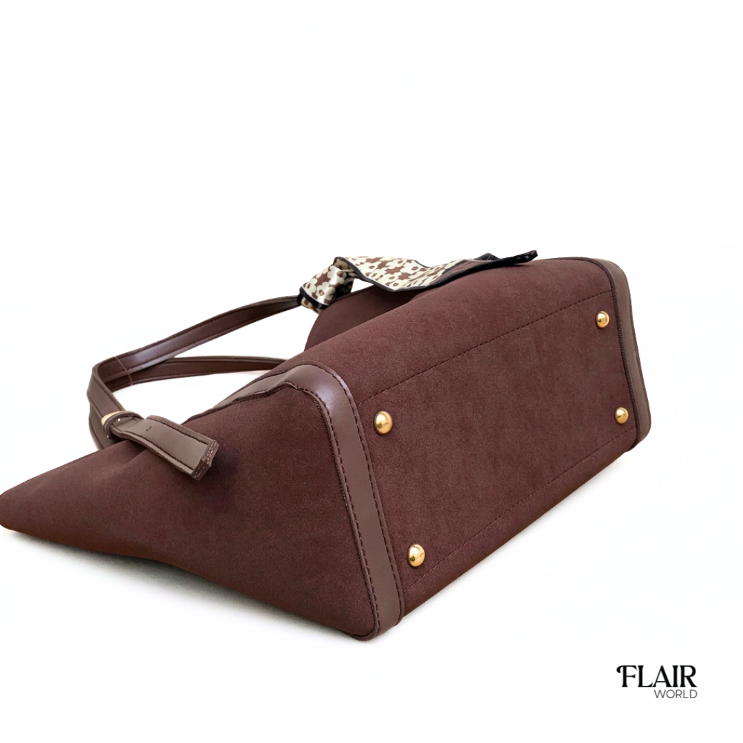 Caroline Espresso Tote Bag
