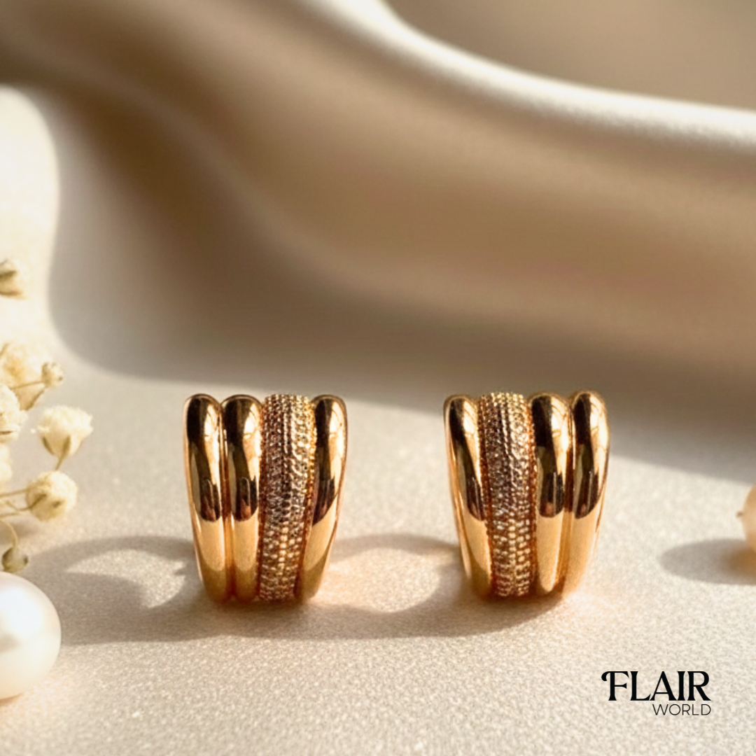 Half Moon Gold Studs