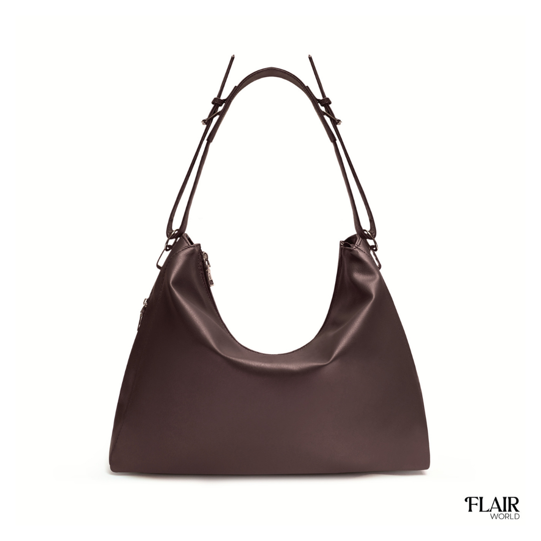 Isabella Chocolate Brown Slouch Tote Bag