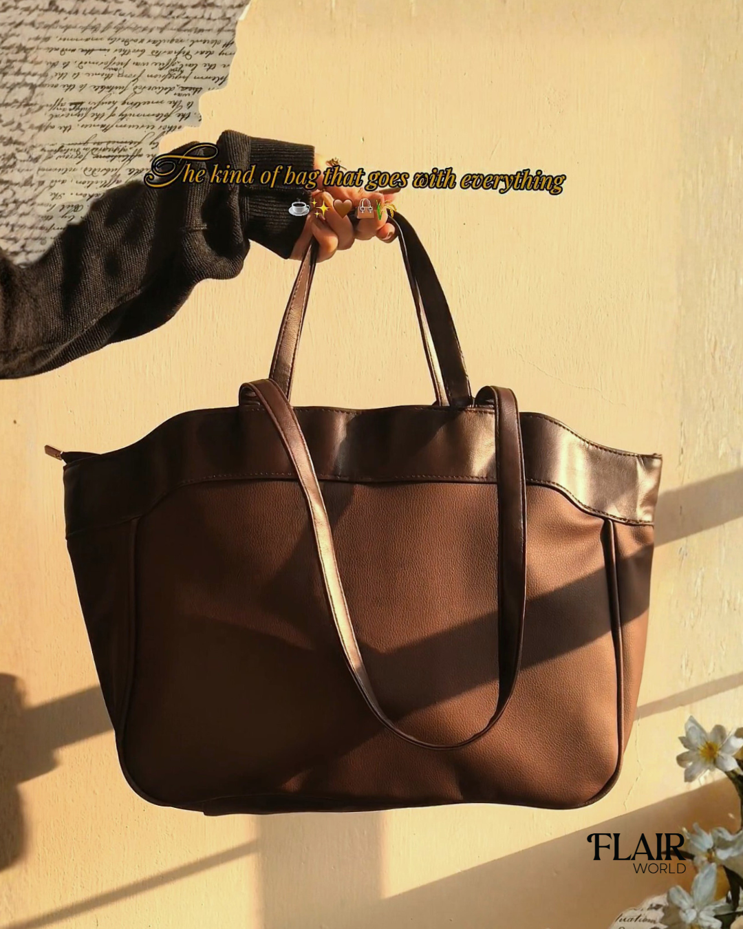 Alba Brown Tote Bag