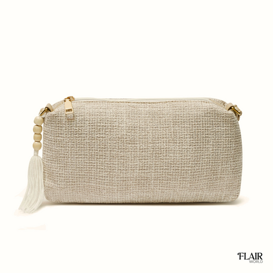 Ellen Beige Baguette Jute Bag