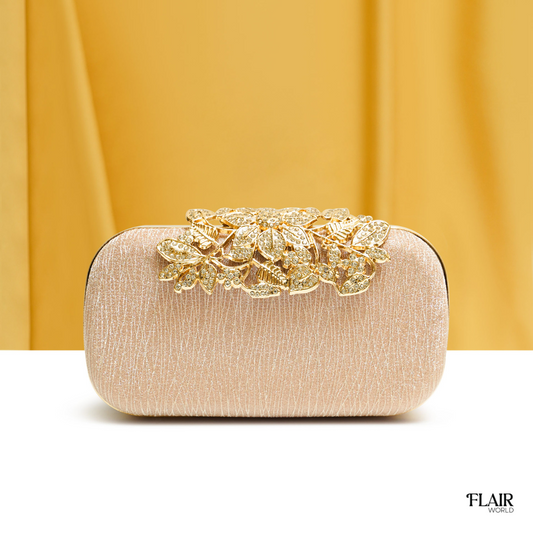 Roxaine Golden Clutch