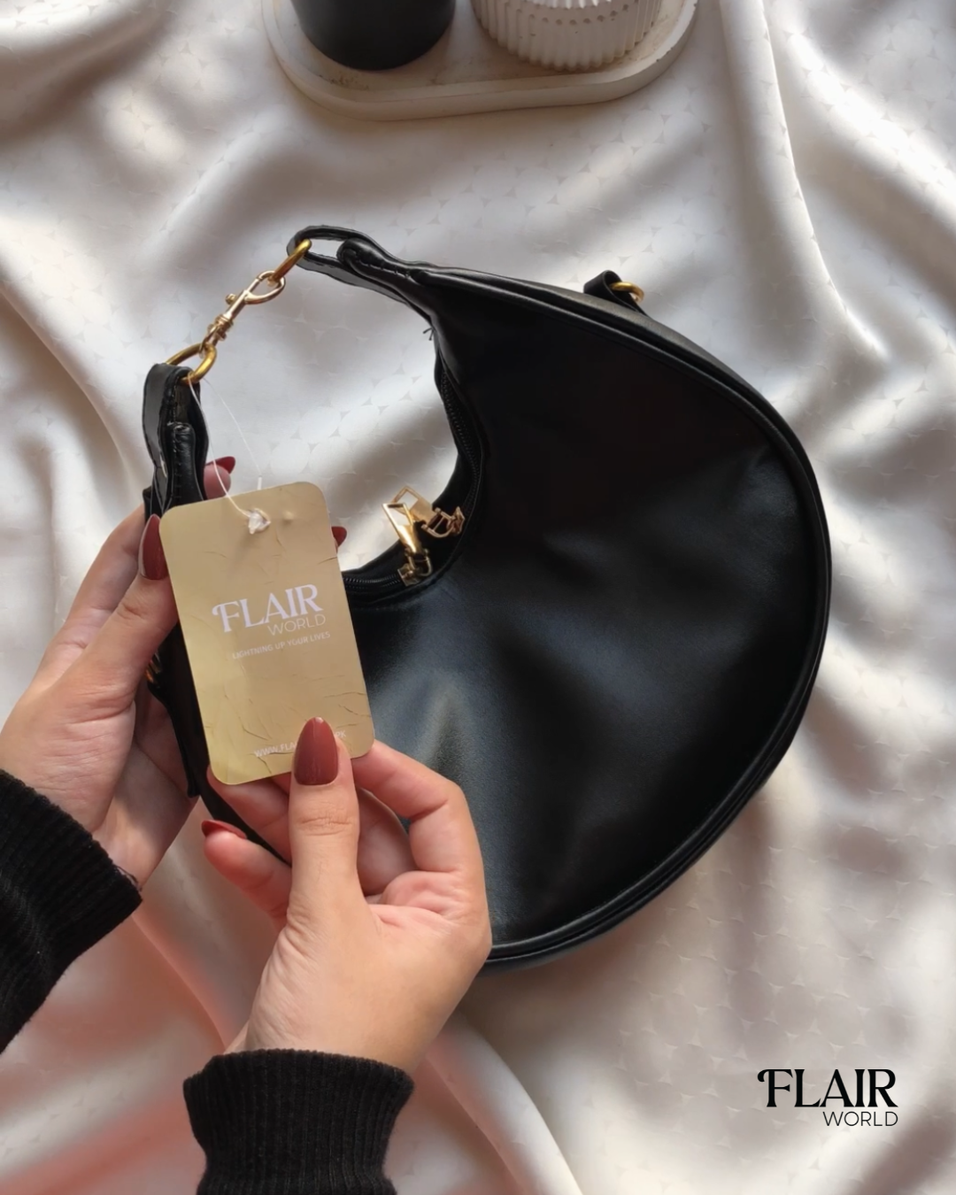 Lamaya Black Hobbo Bag