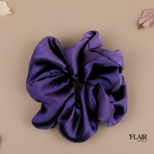 Purple Silk Scrunchie