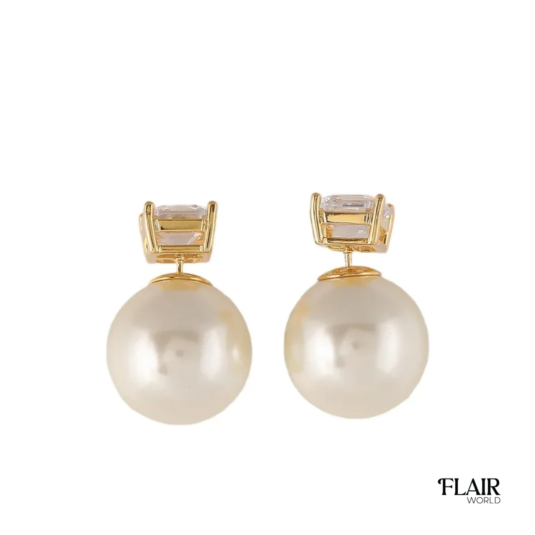 Double Sided Pearl Studs