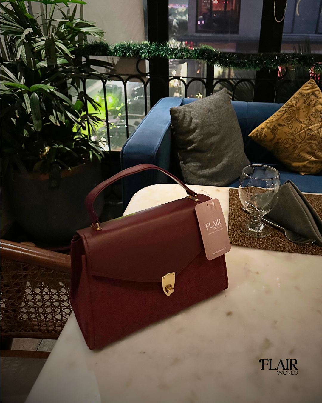 Candela Maroon Bag