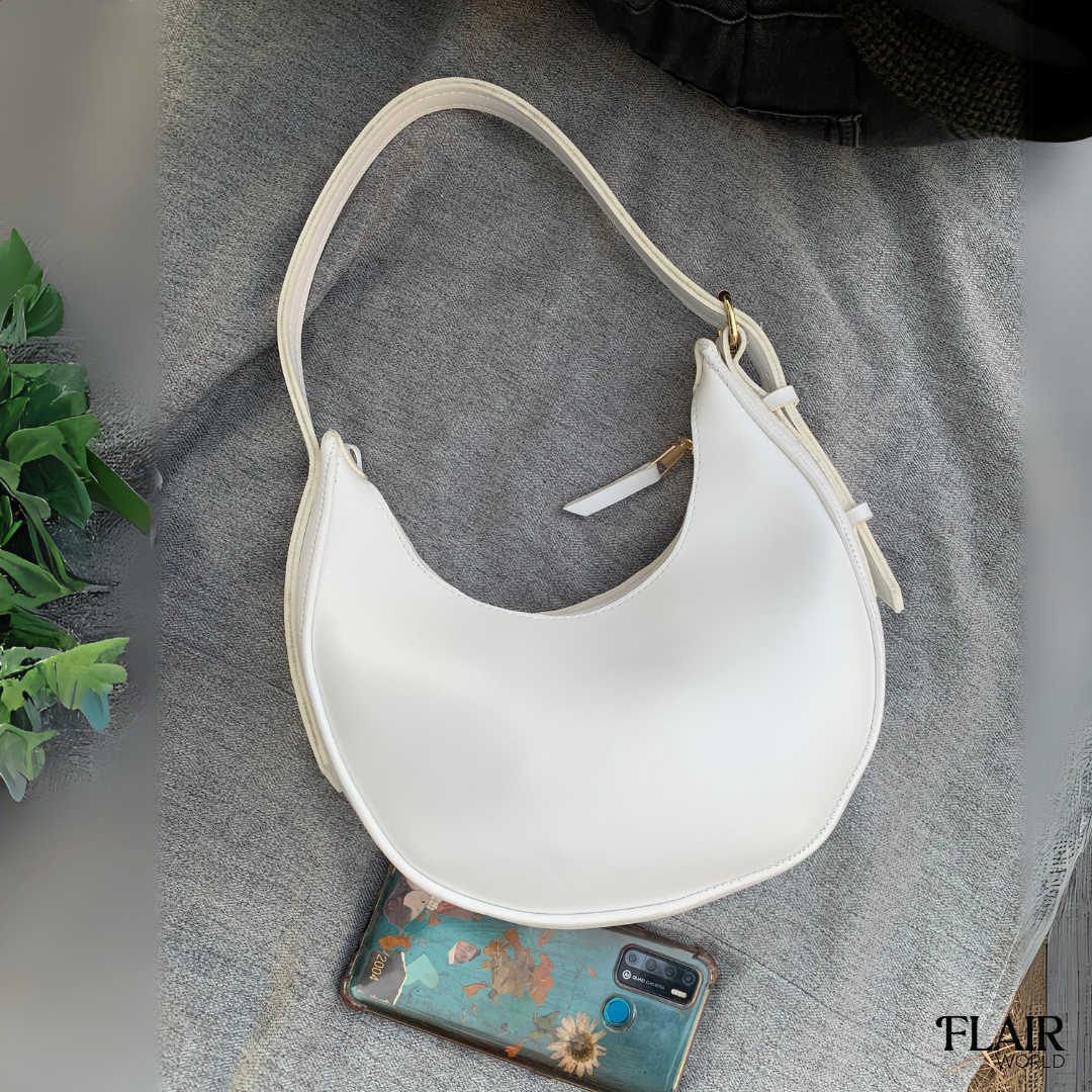 Claudia White Hobo Bag
